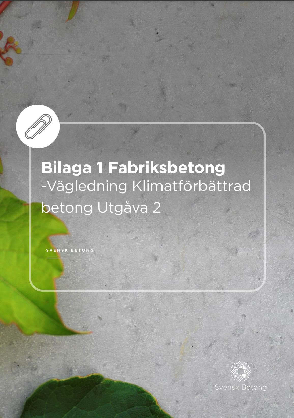 Bilaga 1 Fabriksbetong Vägledning Utgåva 2